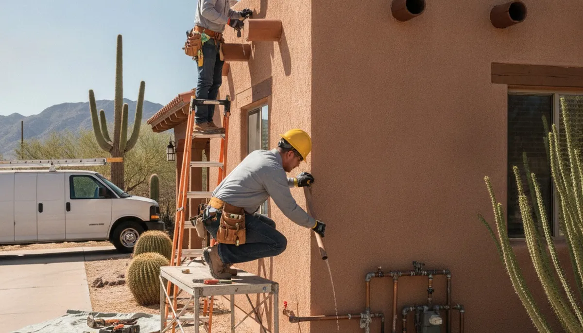 Emergency plumbing repair service in Tucson, AZ for residential and commercial leaks, clogs, and pipe issues